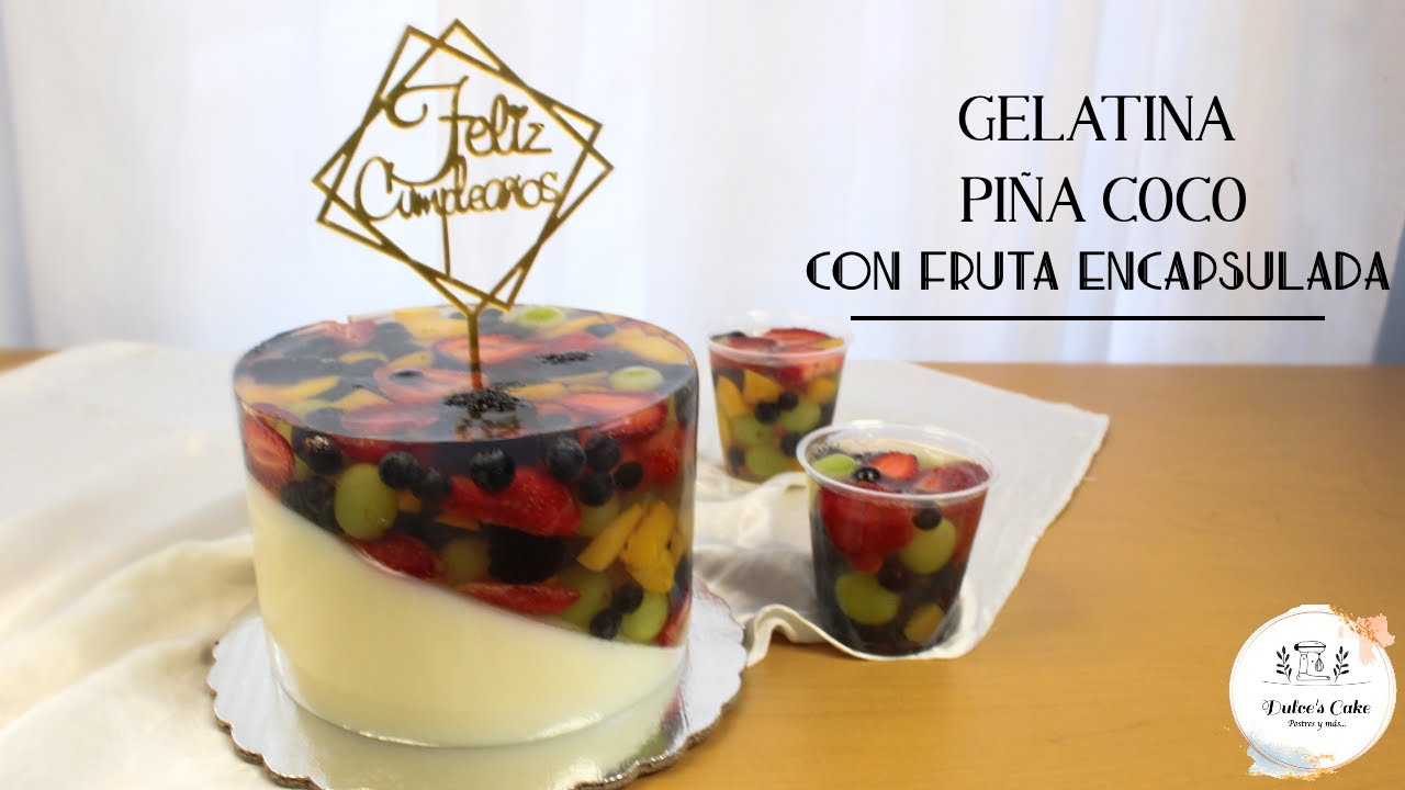 GELATINA PIÑA COCO CON FRUTA ENCAPSULADA