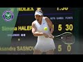Simona Halep vs Aliaksandra Sasnovich Wimbledon 2019 first round highlights