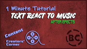 [ 1 Minute Tutorial ] How To Make  A Text  React To Music | After Effects | Bista Channel