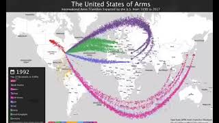 Поставки оружия из США в страны мира 1950-2017 гг.