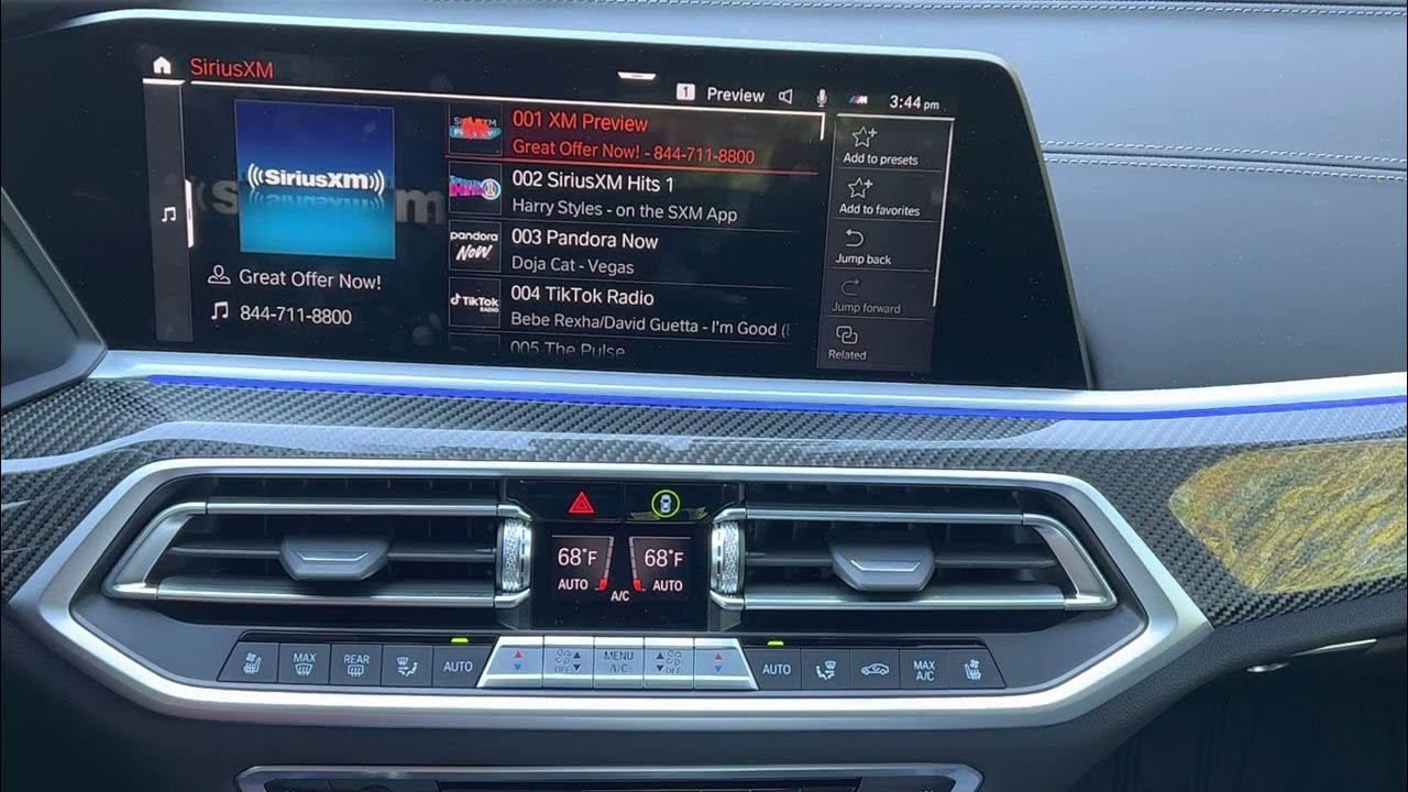 SiriusXM Radio ID in iDrive 7 YouTube