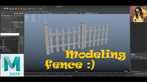 Cartoon fence 3d modeling in Autodesk Maya 2016