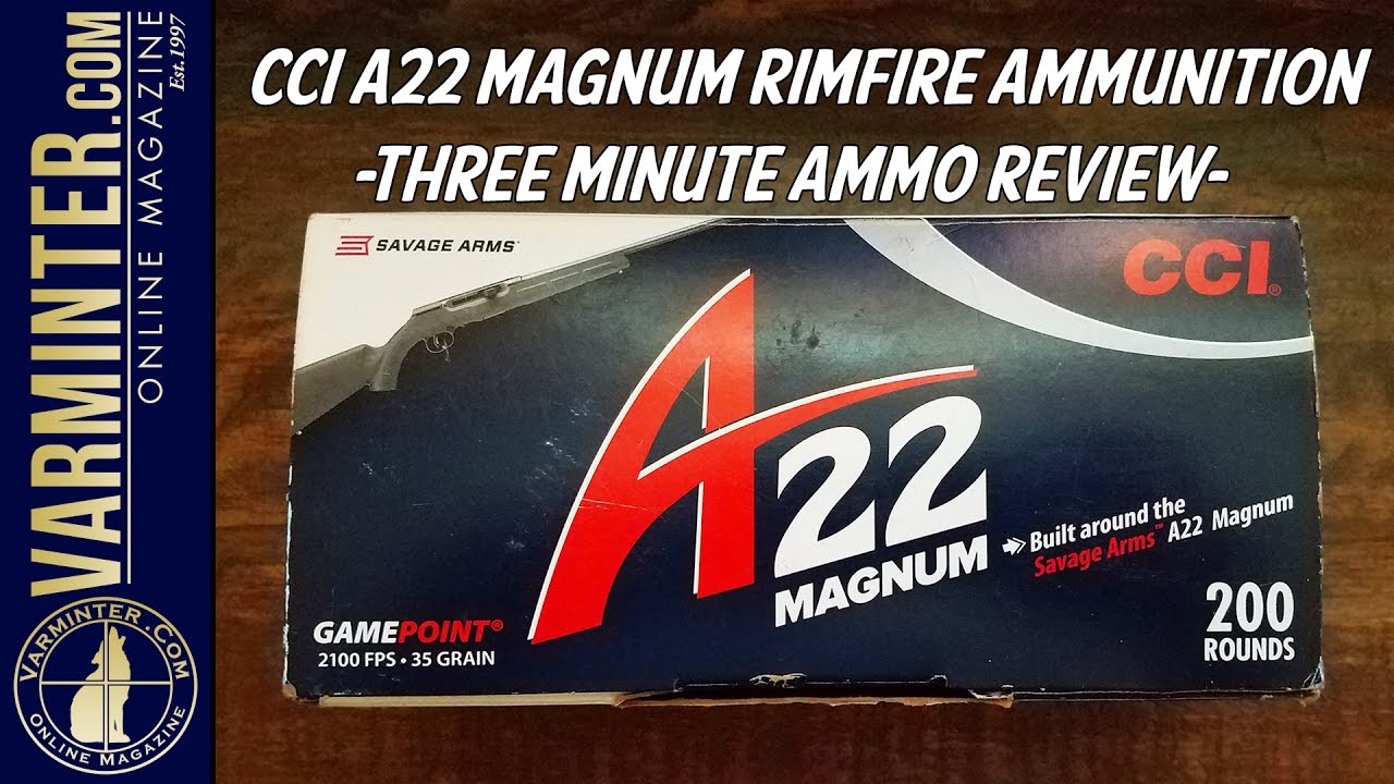 CCI A22 Magnum Rimfire Ammunition Three Minute Ammo Review YouTube