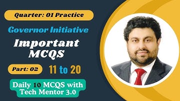 Part: 02 Governor Sindh IT 1st Quarter Test/Quiz | Important MCQS Preparation | Typescript #itcourse