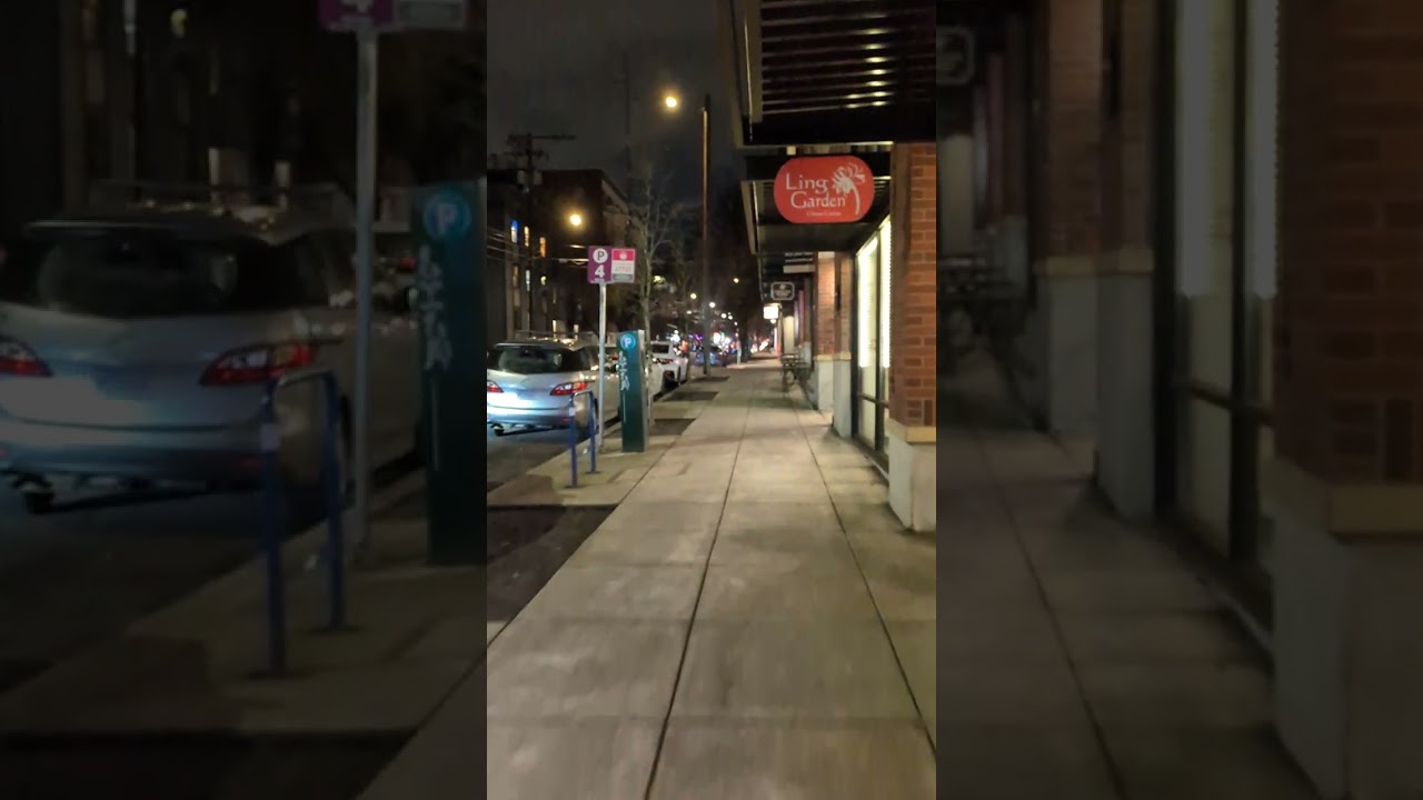 Night walk in Portland Oregon NW 21st AVE