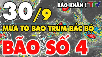 Dự báo thời tiết hôm nay mới nhất ngày 30/9 | Tin Bão Số 4 mới nhất | Dự báo thời tiết 3 ngày tới