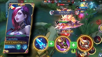 CARMILLA WITH EXTRA BURNING SLOWING ITEMS|UNSTOPPABLE ROAM|MLBB