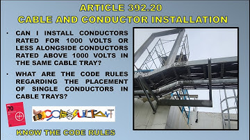 SECTION 392.20. CABLE AND CONDUCTOR INSTALLATION -NEC 2023