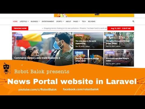 News portal website in Laravel | Multilanguage newspaper website | Robot Balok