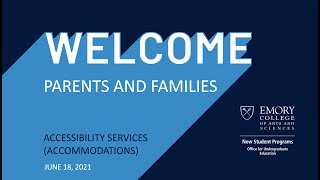 June 18: Family Friday Webinar - Accessibility Services