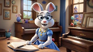 Bella Bunny Plays The Piano Music And Instrument Song For Kids Nursery Rhymes And Learning Songs