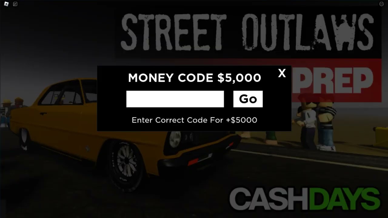 Street Outlaws Cash Days Roblox CODES UPDATE YouTube 