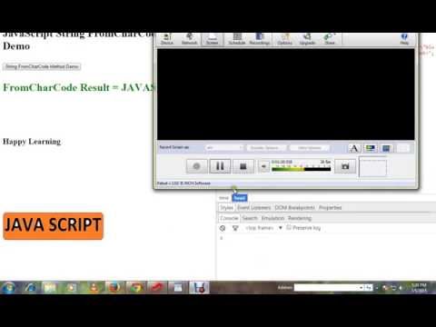 STRINGS FROMCHARCODE METHOD IN JAVA SCRIPT   DEMO