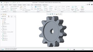 How To Draw Spur Gear In 3D Using Creo Creo Tools Parametric.