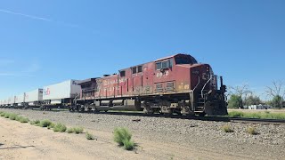 BNSF Intermodal Q Train with Canadian Pacific #8610 in Fountain, CO