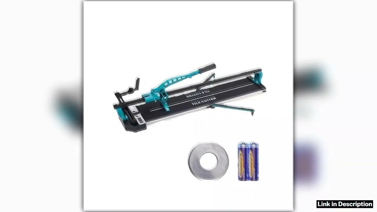 SucceBuy Manual Tile Cutter Laser Positioning Single Rails W Supporting Feet Professional Push