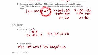 1 6 Solving Absolute Value Equations