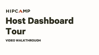 Navigating the Host Dashboard