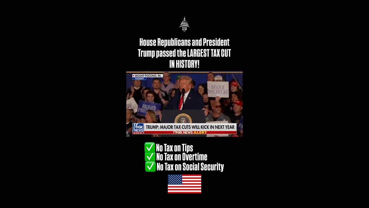 House Republicans and President Trump passed the LARGEST TAX CUT IN HISTORY!