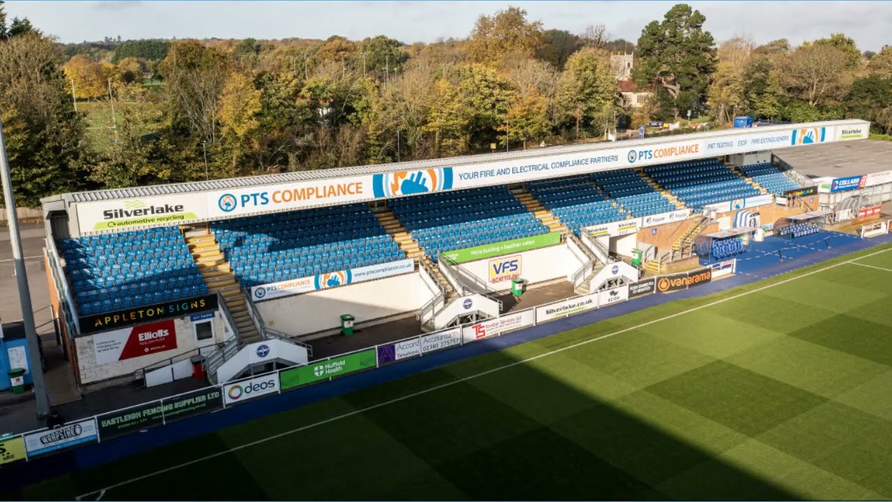 Amazing drone footage of the PTS Compliance Stand @EastleighFC stadium