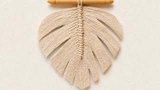 Macrame Leaf Tutorial | How to Make Macrame Leaf | Macrame Leaf for Beginners | Easy Macrame Leaf