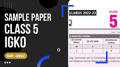Class 5 IGKO sample paper 2022-2023/Class 5 IGKO syllabus /IGKO class 5 sample paper 2022/class 5