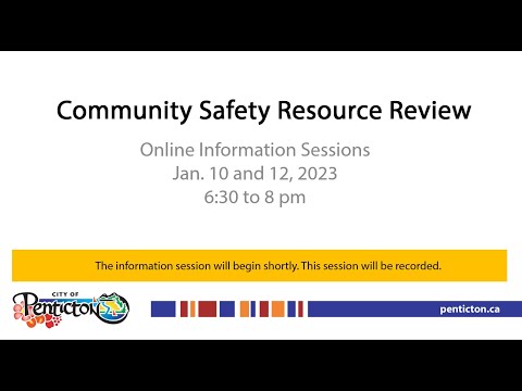 Community Safety Resource Review: Online Info Session #1