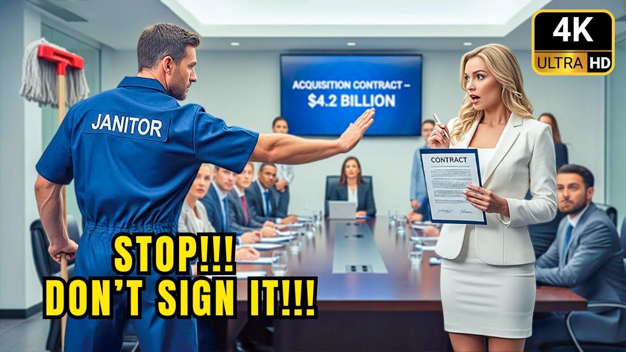 Single Dad Janitor Interrupted: “Don’t Sign the $4.2B Deal” — What the CEO Did Next Made Them Freeze