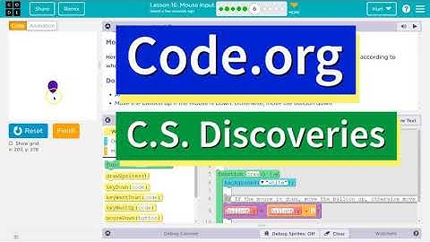 Code.org Lesson 17.4 Mouse Input | Tutorial with Answers | C.S. Discoveries Unit 3