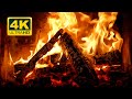 Fireplace at Night 4K 🔥 Cozy Fireplace (12 HOURS). Fireplace video with Burning Logs &amp; Fire Sounds