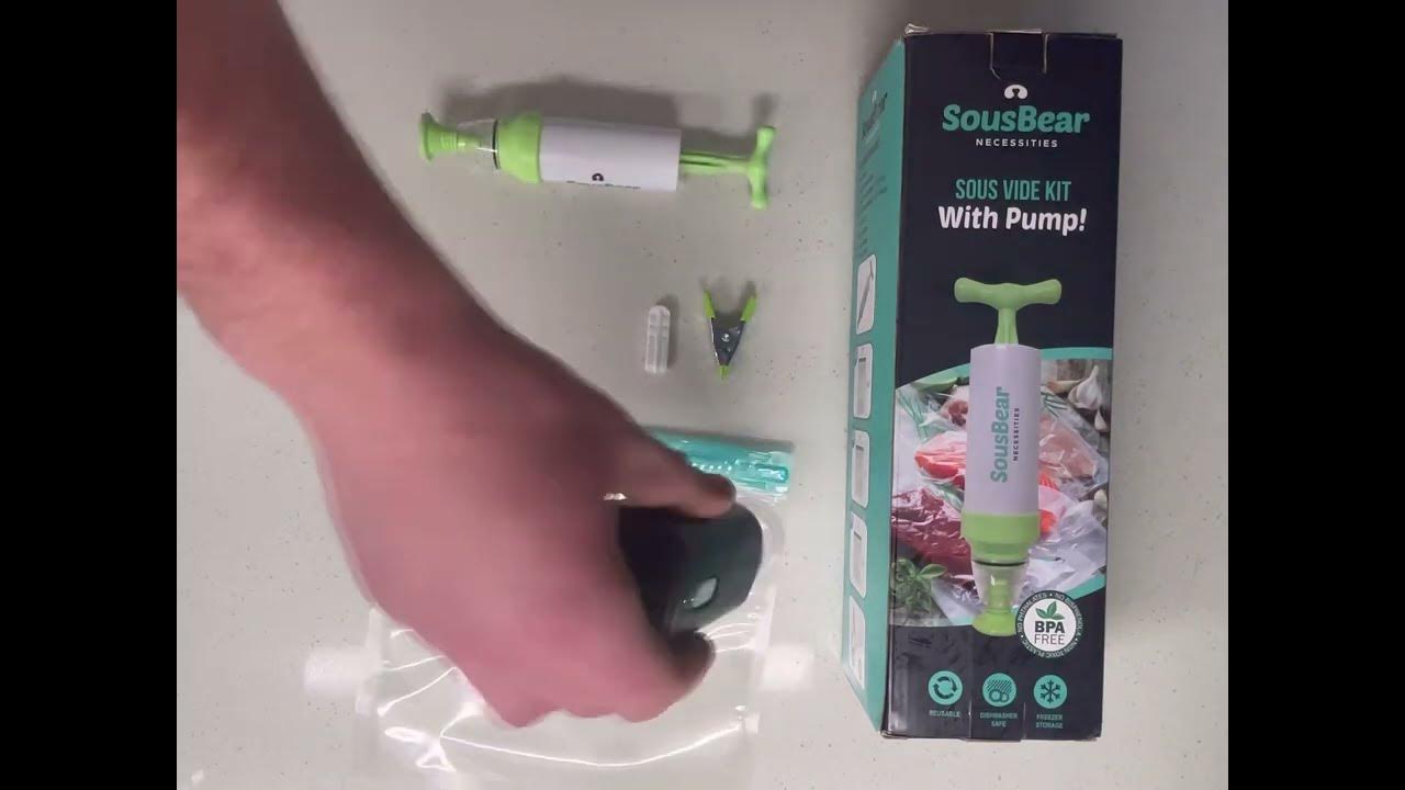 SousBear Reusable Sous Vide Bag & Pump Product Demonstration YouTube