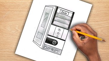 CPU Drawing | How to Draw a Computer CPU Easily With Pencil
