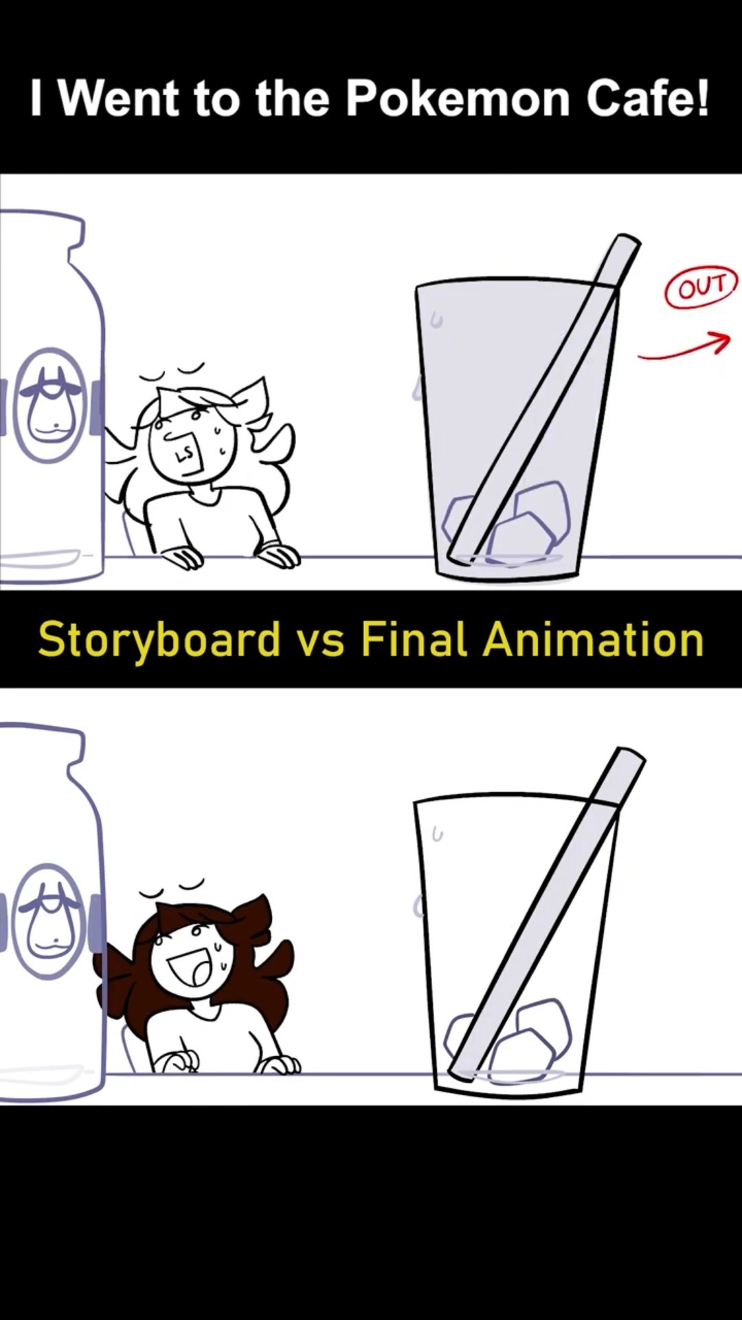Storyboard vs Animation: The Pokemon Cafe! (shot 6)