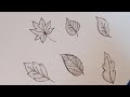 Hand embroidery for beginners l Six (6) types of different leaves stitches l  Simple leaf embroidery