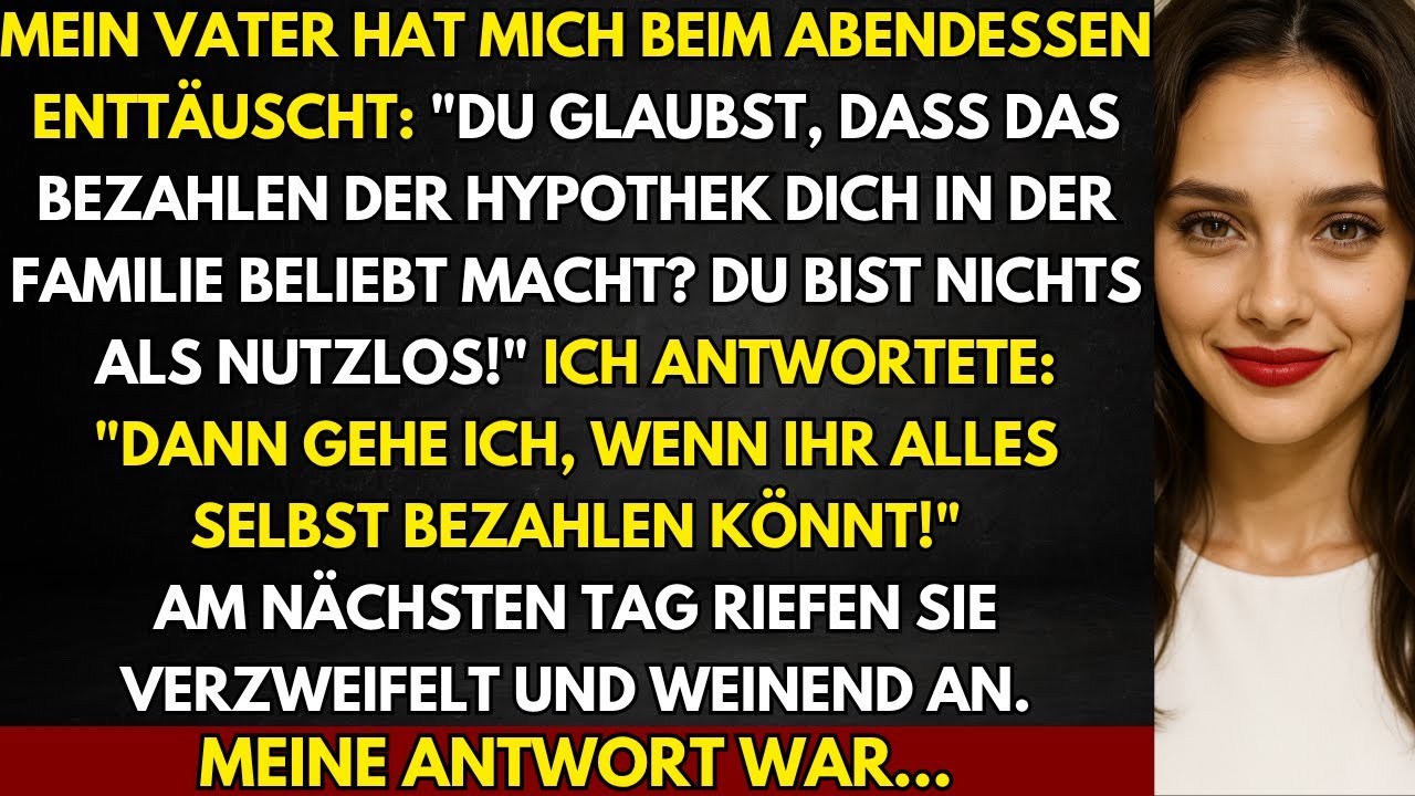 Sie nannten mich nutzlos, obwohl ich das Haus bezahlte… ich ging, und alles brach zusammen...