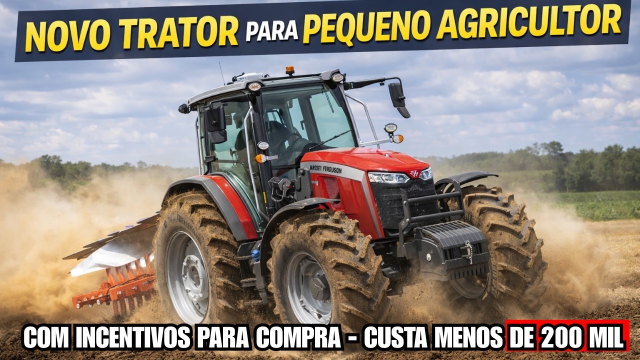 TRATOR BARATO DA MASSEY FERGUSON CHEGOU NO BRASIL TODO PEQUENO AGRICULTOR ESTÁ COMPRANDO TEM JUROS 0