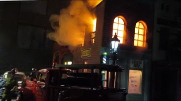 Model railroad fire scene, G Scale artificial fire, Making garden railroad fire scene, modeling fire