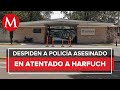 En Puebla, dan último adiós a policía asesinado en atentado