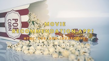 Create a Stunning Movie Recommendation App | HTML, CSS, JavaScript Tutorial | Web Genie
