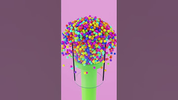 Rainbow Spheres Overflow 🎨 Satisfying 3d Animation #satisfying #animation #blender3d #3danimation