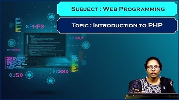LEC29|Web Programming | Introduction to PHP by  Mrs. G. Sowmya Department of CSE AIML