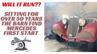 Carchaeology: One of a kind Barn Find 1940 Mercedes sitting for over 50 years, will it run??