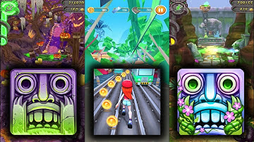 Temple Run 2 Spoky Summit Vs Bus Rush 2 Vs Temple Run 2 Blooming Sands - Android,iOS All Levels Game
