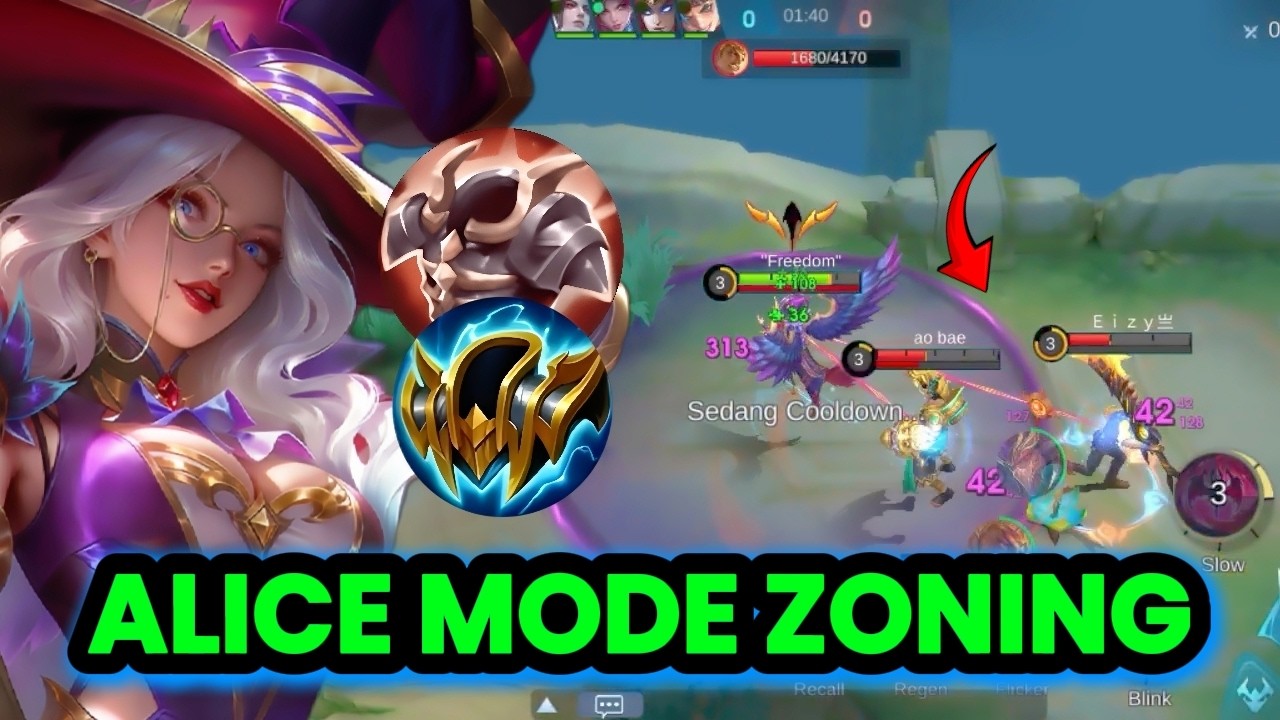 ALICE GAMEPLAY MODE ZONING || MOBILE LEGENDS ||