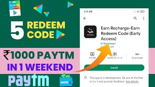 Earn Recharge Earn Redeem Code App - Review , Real Or Fake , Payment Proof screenshot 4