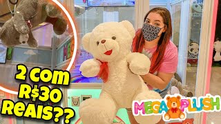 DUAS PELÚCIAS GIGANTES COM R$30 REAIS ?? CAPTURANDO PELÚCIAS NA MÁQUINA GIGANTE MEGA PLUSH