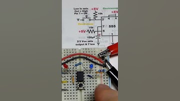 Wiring Timing Capacitor And Resistor For Monostable Mode 555 Timer Circuit #electroniccomponent
