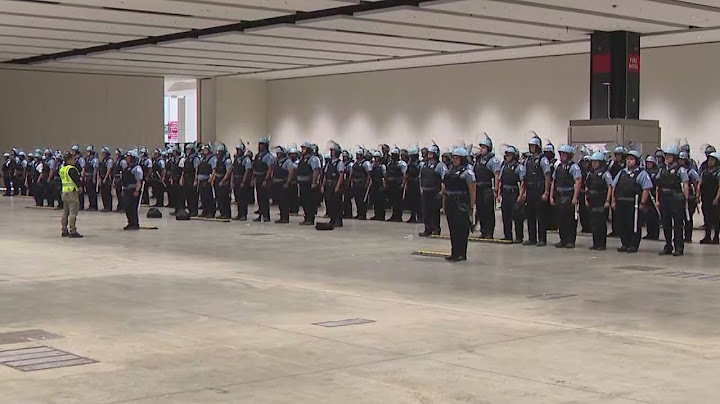 CPD officers demonstrate additional training they're receiving to handle protests at upcoming DNC