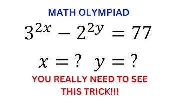 A very nice olympiad maths question | Solve 3^2x-2^2x=77 | You need to know this trick | Algebra