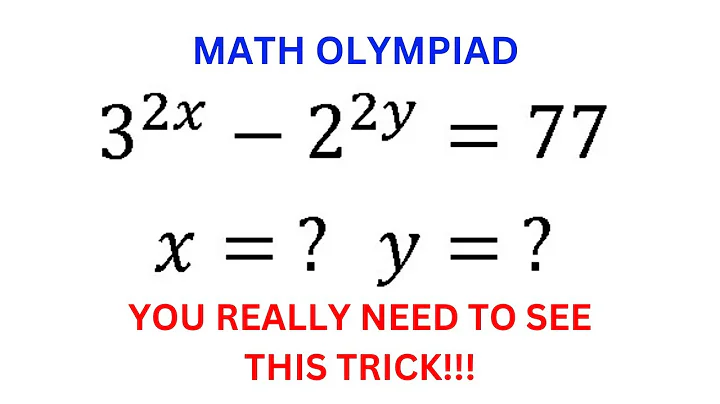 A very nice olympiad maths question | Solve 3^2x-2^2x=77 | You need to know this trick | Algebra